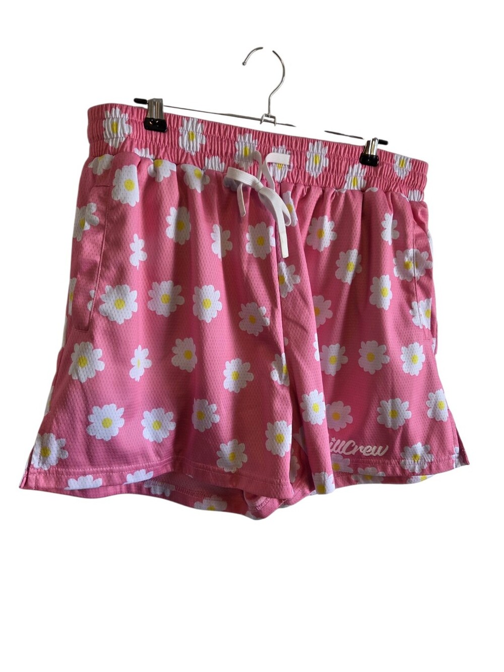 Kill Crew Unisex Pink White Daisy Athletic Logo Shorts Size 3X ~ Pre-Owned - Picture 2 of 8